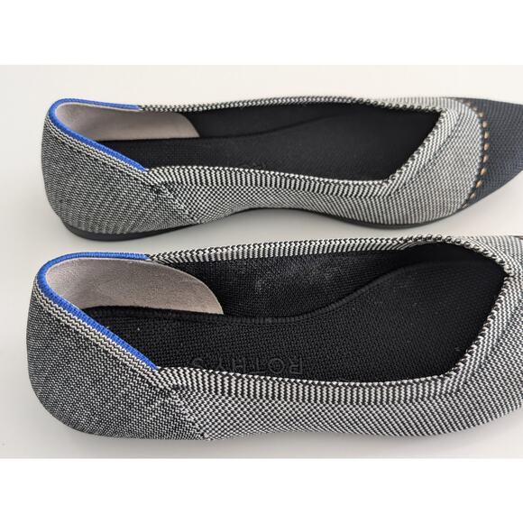 Rothy's Grey Mist Captoe The Point Shoes Women's Size 7.5 Washable Flats - Picture 6 of 10